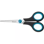 Westcott schaar Easygrip, ft 14 cm, rechts en links, scherpe punt, RVS, blauw/zwart, blister van 1 stuk
