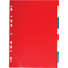Exacompta A4 Polypropylene Dividers 12 Tabs Assorted Colours 12/100 Thickness