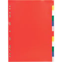 Exacompta tabbladen voor ft A4, uit PP 12/100e, 12 tabs, geassorteerde kleuren