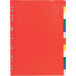 Exacompta A4 Polypropylene Dividers 12 Tabs Assorted Colours 12/100 Thickness
