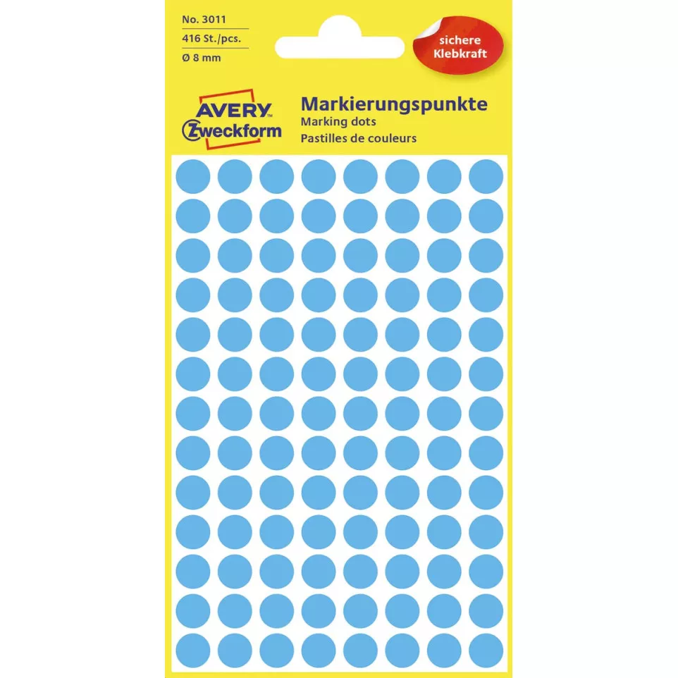 Avery Etiquettes ronds diamètre 8 mm,...