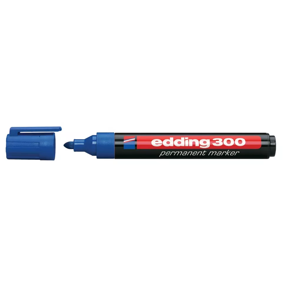 edding permanent marker 300 blauw