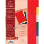 Exacompta intercalaires pour ft A4, en PP 12/100e, 6 onglets, couleurs assorties