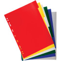 Exacompta intercalaires pour ft A4, en PP 12/100e, 6 onglets, couleurs assorties
