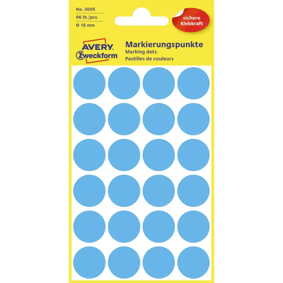 Avery Ronde etiketten diameter 18 mm,...