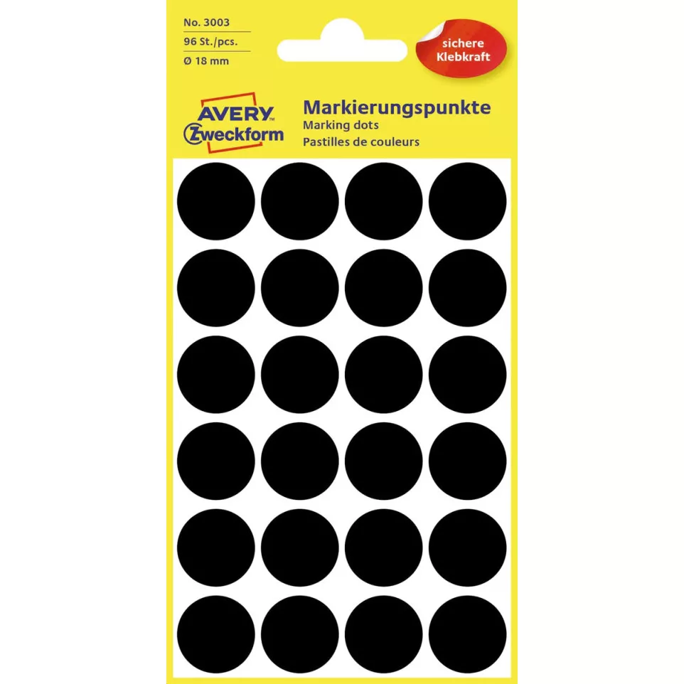Avery Dennison Round Labels 18 mm...