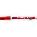 Edding marqueur permanent, 3000, rouge