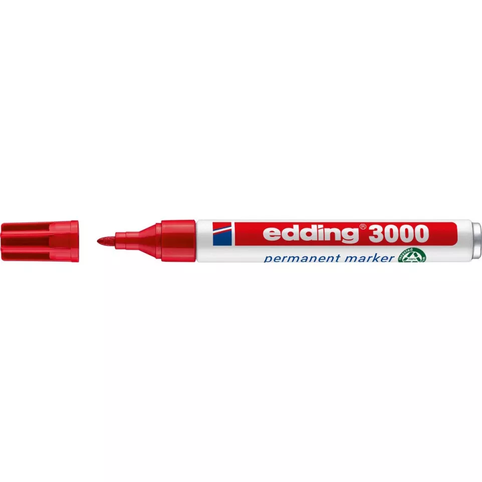 Edding marqueur permanent, 3000, rouge