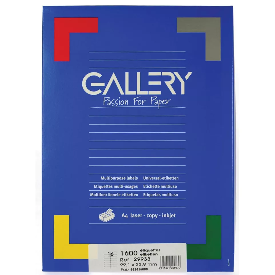 Gallery étiquettes blanches, ft 99,1...
