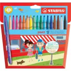 STABILO power feutre, étui de 18 pièces en couleurs assorties