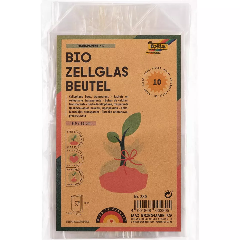 Folia sachets cellophane, ft 95 x 160...