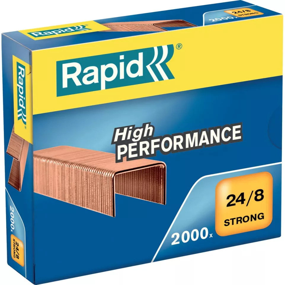 Rapid Copper-Plated Staples 24/8, Box...