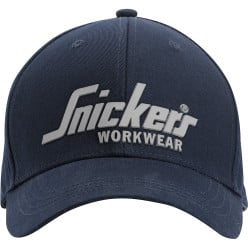 Snickers 9041 Navy Logo Cap per Piece