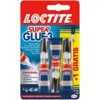 Loctite Super Glue Universal, 2 + 1 Free, Blister Pack