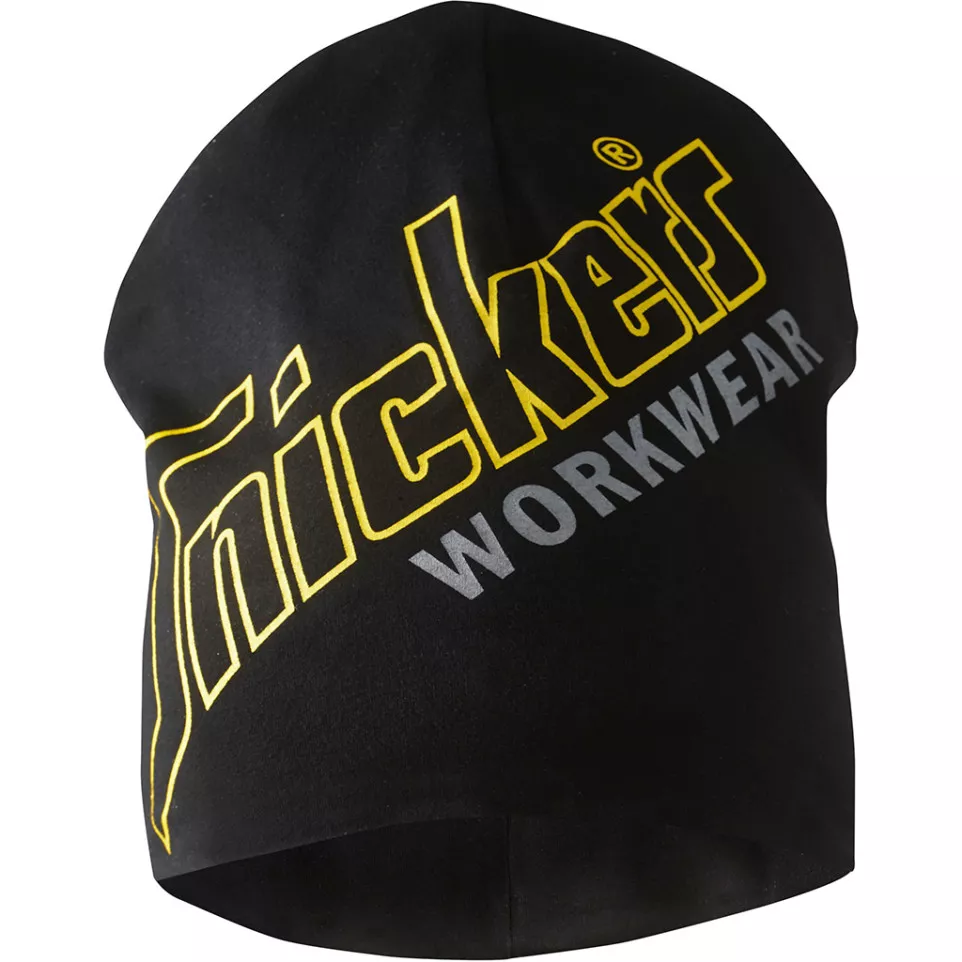 Black Cotton Beanie Yellow Snickers...