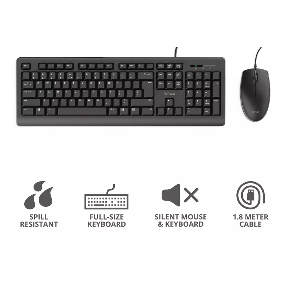 Trust Primo toetsenbord en muis, qwerty