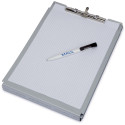 MAULcase A4 Aluminum Portrait Clipboard with Storage Compartment, Bottom Hinge