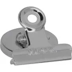 MAUL Pinces-lettres Bulldog avec aimant, 40mm, blister 2 pces, argent clair