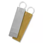Folia kraft paper bottle bags, 110 gsm, gold and silver, pack of 6 pieces