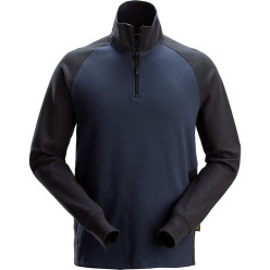 Snickers 2841 tweekleurig sweatshirt met halve rits blauw/zwart L / pce