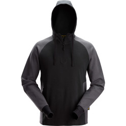 Sweat capuche bi-color Snickers 2842 noir/gris XXL / pce