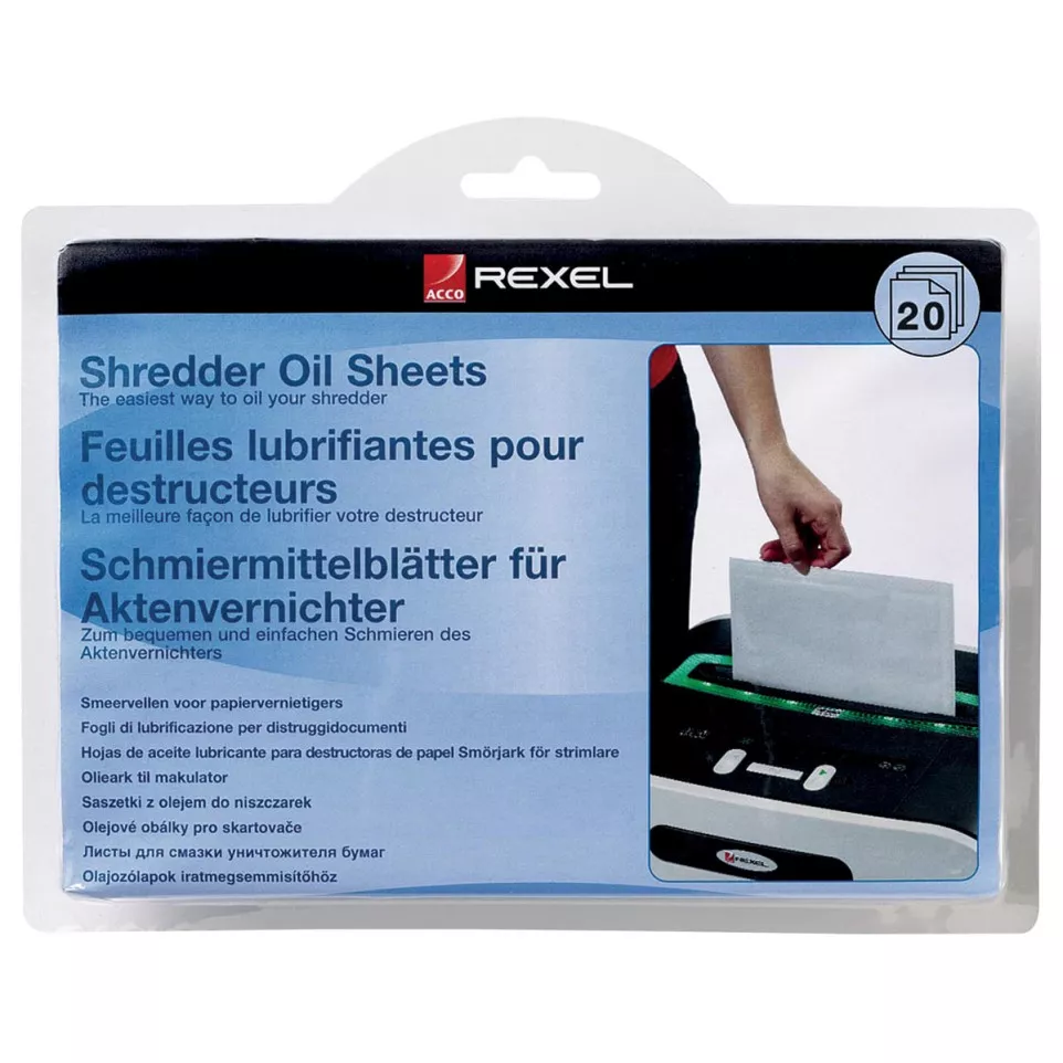 Rexel Pre-Lubricated Shredder Sheets...