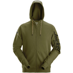 Gilet à capuche logo manche Snickers 2895 kaki XXL / pce