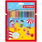 STABILO Trio thick colouring pencils set of 18 assorted colours