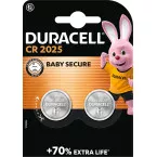 Duracell piles bouton Electronics, CR2025, blister 2 pièces