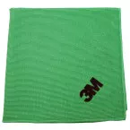 3M Microfiber Cleaning Cloths, Green, Pack of 10