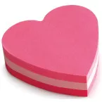 Post-it Notes mini coeur, 3 couleurs, bloc de 225 feuilles, sur blister