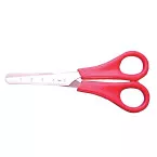 Bouhon scissors, straight, rounded tips, stainless steel, assorted colors, 14 cm