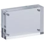 MAUL Acrylic Magnetic Photo Frame, Transparent, 7.5 x 5 x 2 cm