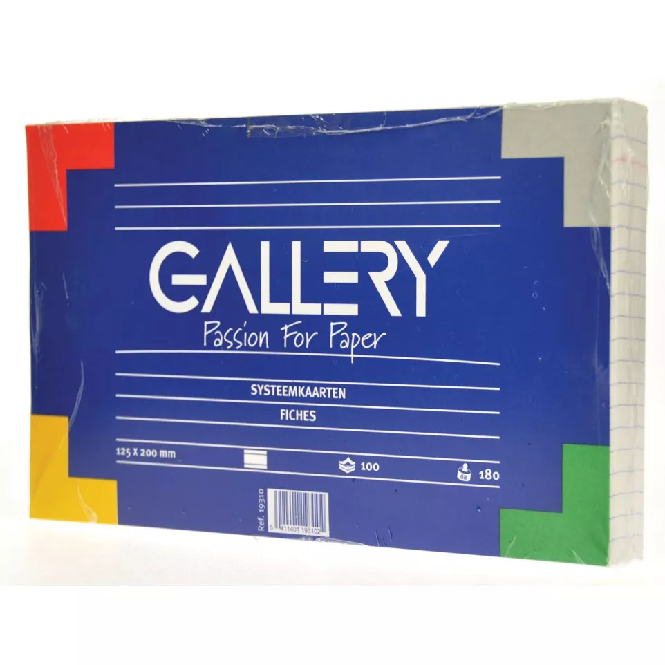 Gallery ruled white index cards 12.5...