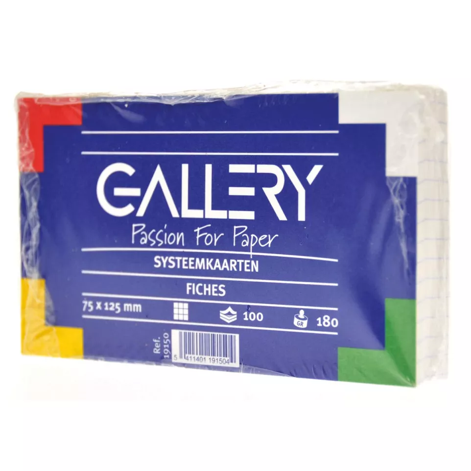 Gallery witte systeemkaarten, ft 7,5...