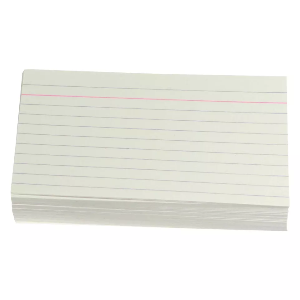 Gallery White Index Cards, ruled, 7.5...