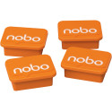 Nobo magneten,  whiteboard, oranje, pak van 4 stuks