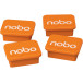 Nobo magneten,  whiteboard, oranje, pak van 4 stuks