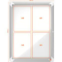 Nobo Premium Plus vitrine extérieure, porte rotante avec serrure, magnetique, 4 x A4