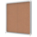 Nobo Premium Plus Lockable Indoor Sliding Door Cork Notice Board 12 x A4