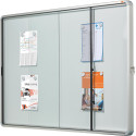 Nobo Premium Plus vitrine intérieure, porte coulissante avec serrure, magnétique, 18 x A4