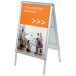 Nobo stoepbord Essence, uit aluminium, zilver, met versterkende hoeken, ft A1