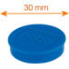 Nobo magneten, 30 mm, blauw, blister van 4 stuks