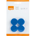 Nobo aimants, 30 mm, bleu, blister de 4 pièces