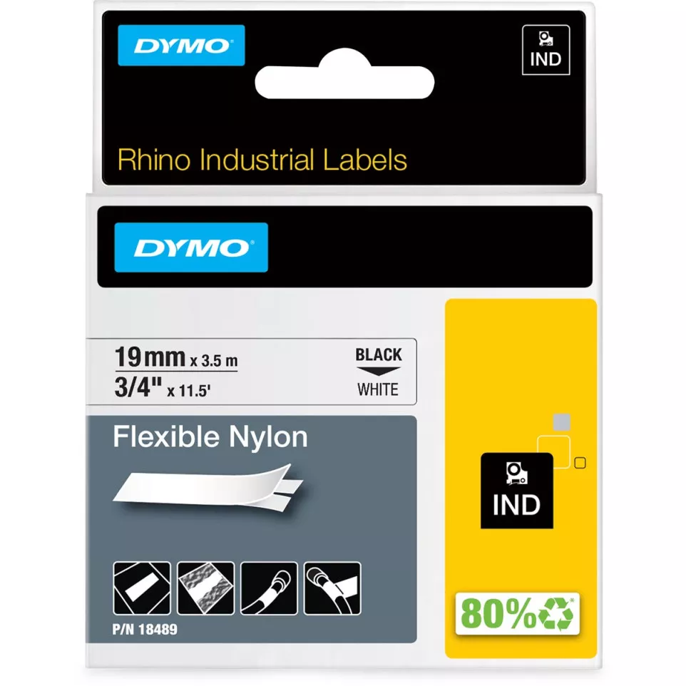 DYMO Rhino Flexible Nylon Tape 19mm...