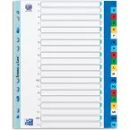 Oxford A-Z Extra Wide Polypropylene 11-Hole Index Dividers with Colored Tabs A4