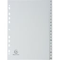 Exacompta intercalaires pour ft A4, en PP, de A à Z, 20 onglets, gris