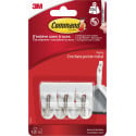 Command White Hinged Hooks, Small Size, Pack of 3 Hooks and 4 Strips