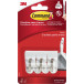 Command White Hinged Hooks, Small Size, Pack of 3 Hooks and 4 Strips