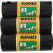 Komo sac à ordures avec cordon, 43 microns, 60 litres, 1 rouleau, 15 sacs